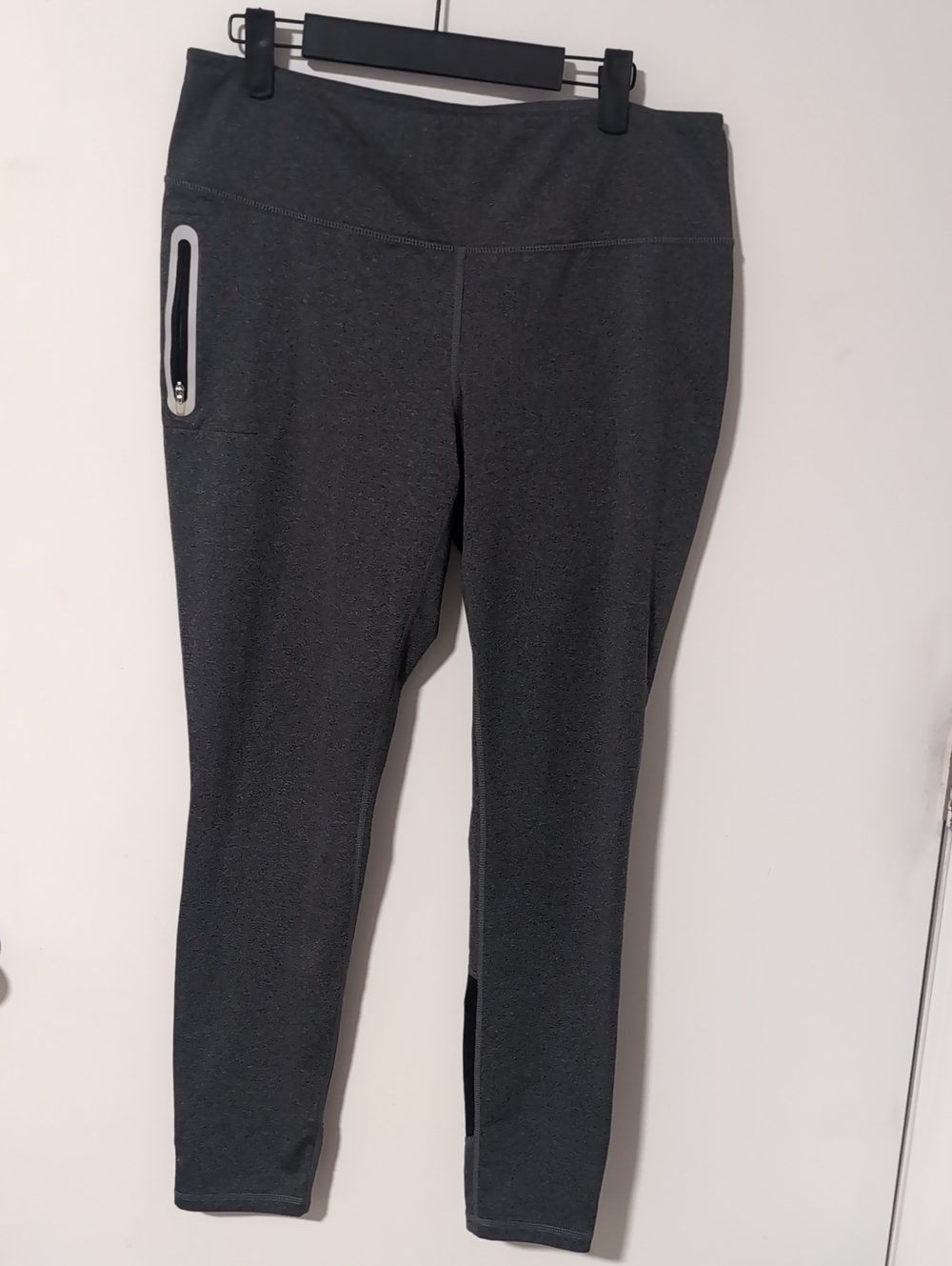Reebok Charcoal Active Leggings with Zipper Pocket